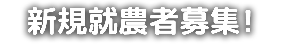 新規就農者募集！